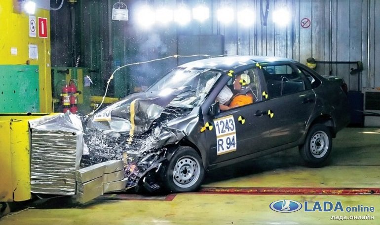 Видео краш-тест Лада Гранта седан Видео краш-тест Лада Гранта седан