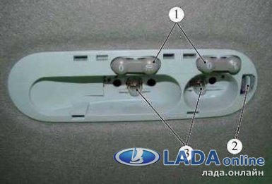замена ламп в плафоне салона лада ларгус