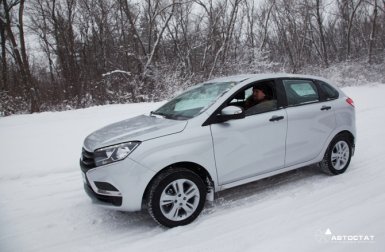 Lada XRAY Optima белая спереди