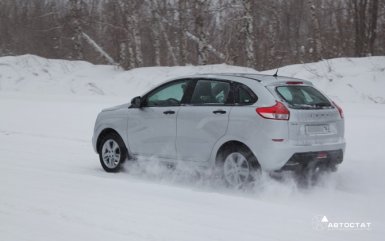 Lada XRAY Optima белая сзади