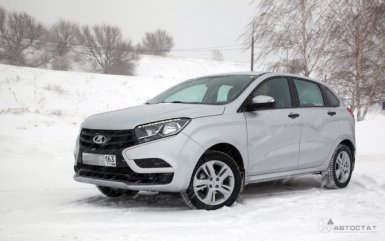 Lada XRAY Optima белая спереди