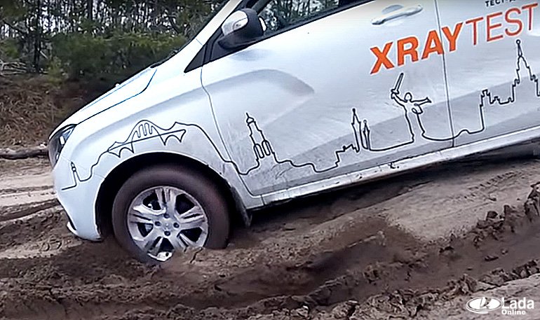 Проверка Lada XRAY на внедорожье