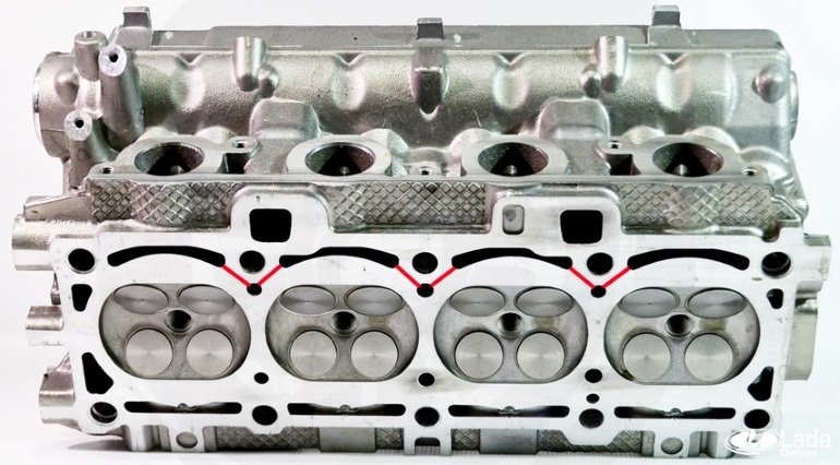 дополнительные тосольные каналы ГБЦ автомобилей Лада дополнительные тосольные каналы ГБЦ автомобилей Лада