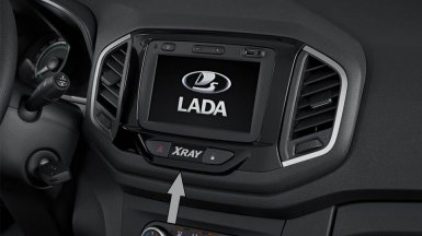снятие центральной рамки lada xray