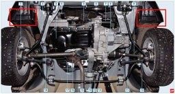 место для установки аэродинамических щитков колес на Лада Гранта/Калина