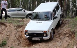 спуск с горки на Ниве 4х4