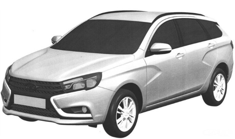 Фото серийного универсала Лада Веста от патентной службы Фото серийного универсала Лада Веста от патентной службы