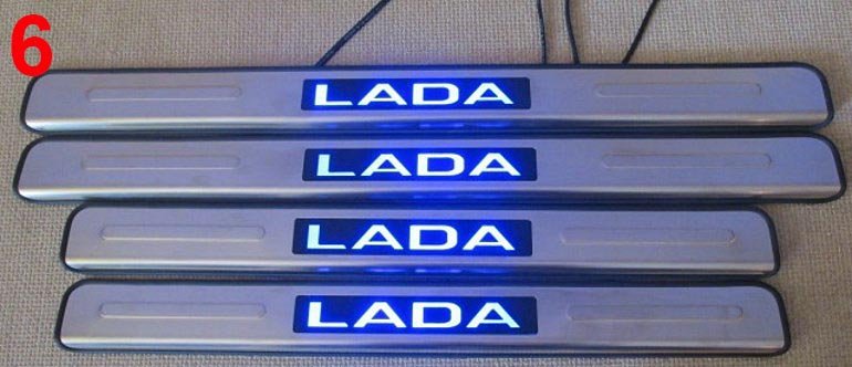 светодиодные накладки на пороги