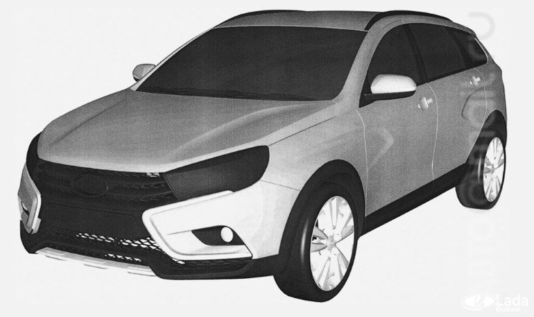 Фото серийного Лада Веста кросс универсал от патентной службы