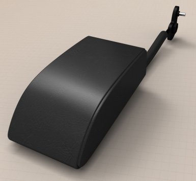 подлокотник Аламар кож.зам. черный