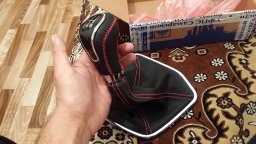 кожаная ручка КПП Лада Веста
