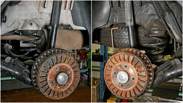 В конструкции задней подвески разнятся и амортизаторы, и пружины.