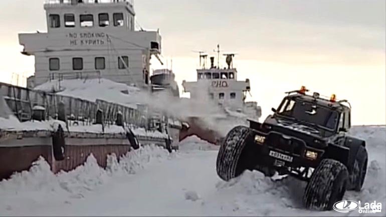 «Лада-Нива-Марш» испытания в порту города Хатанга «Лада-Нива-Марш» испытания в порту города Хатанга