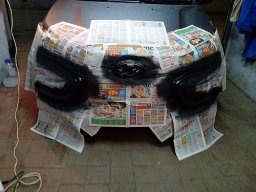 убираем хром с бампера лада веста