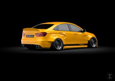 Виртуальный тюнинг седана Лада Веста