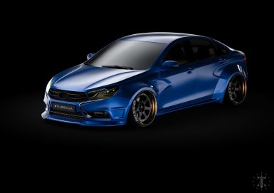 Виртуальный тюнинг седана Лада Веста