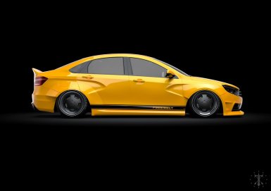 Виртуальный тюнинг седана Лада Веста