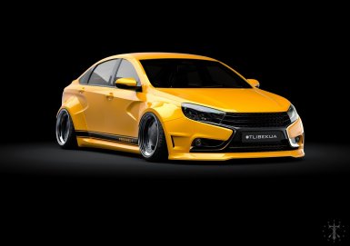 Виртуальный тюнинг седана Лада Веста