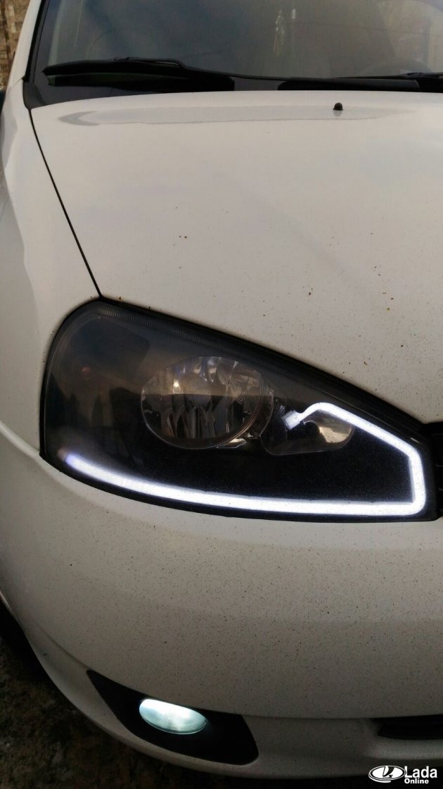 Гибкие светодиодные ДХО на Лада Калина 1