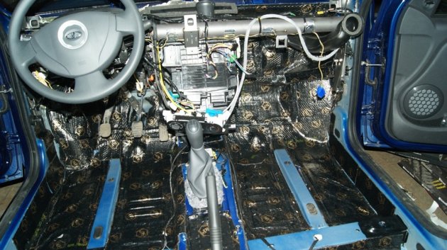 Шумоизоляция торпедо Лада Ларгус