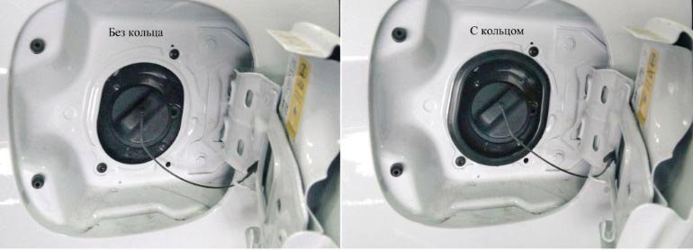 Установка кольца на горловину бензобака Lada XRAY