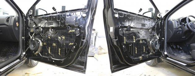 Шумоизоляция дверей Lada XRAY