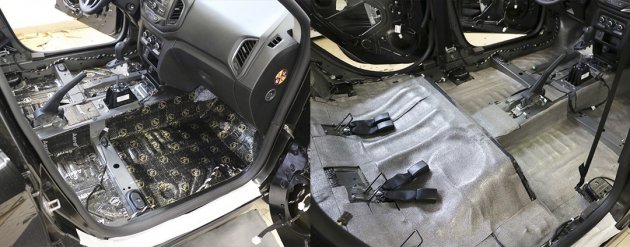 Шумоизоляция пола Lada XRAY