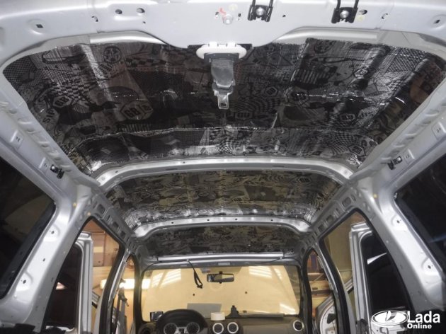 Шумоизоляция потолка Лада Ларгус