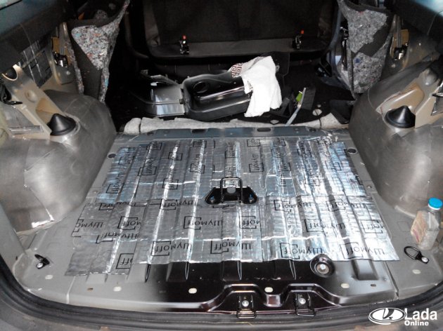 Шумоизоляция багажника Лада Ларгус:
