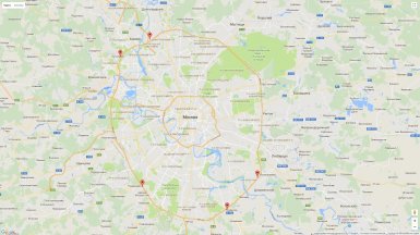 карта АГНКС Москвы