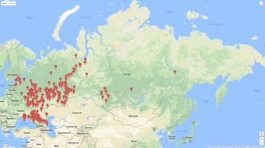 карта АГНКС России