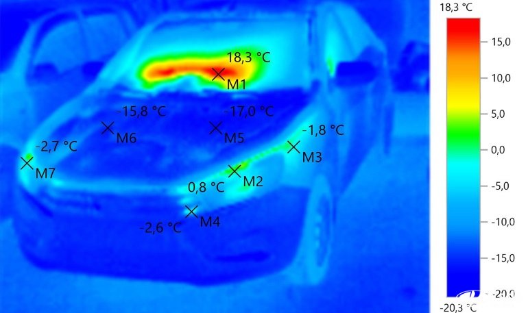 Изучаем Lada Vesta через тепловизор (как автомобиль держит тепло)