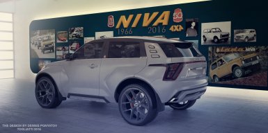 Фото нового поколения Lada 4x4 от дизайнера Дениса Понятова