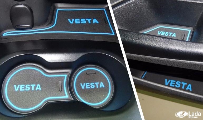 Лекала ковриков в двери и тоннель Lada Vesta