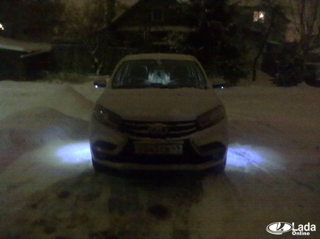 подсветка в зеркалах Lada XRAY