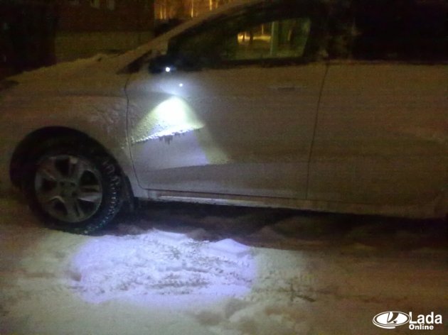 подсветка в зеркалах Lada XRAY