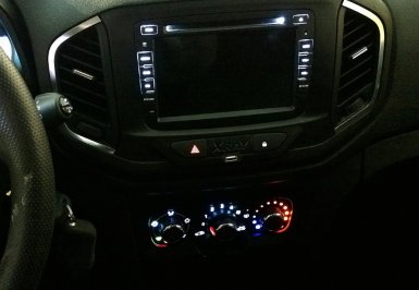 доработанная подсветка блока отопителя Lada XRAY