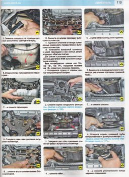 Снятие и установка выпускного коллектора на LADA Largus