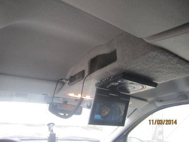 потолочная консоль лада ларгус своими руками