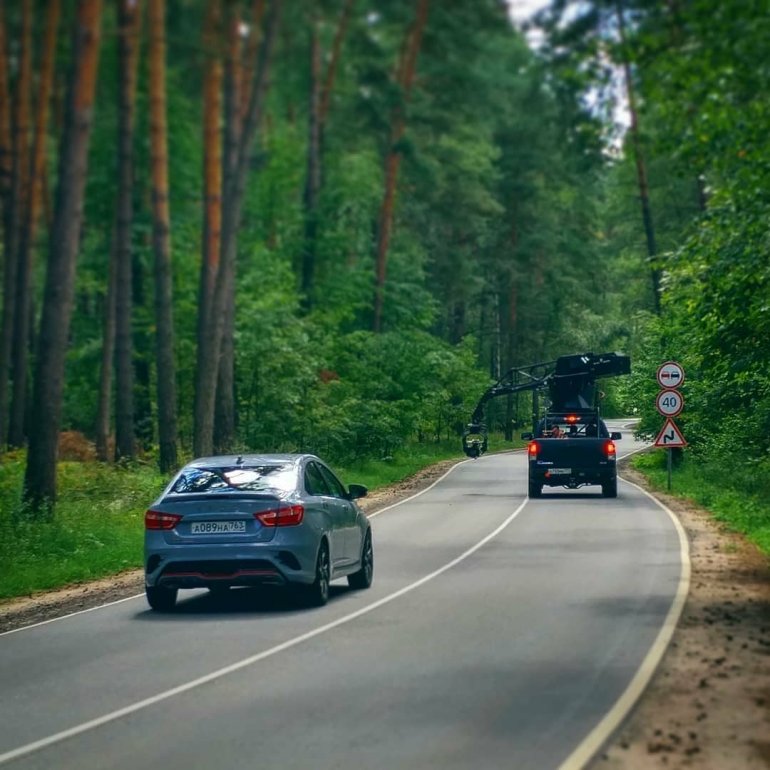 Лада Веста спорт на съемках рекламного ролика