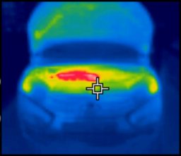 Фото Lada XRAY через тепловизор (как автомобиль держит тепло)