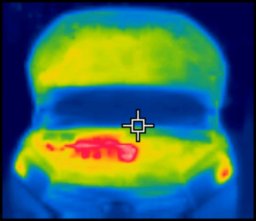 Фото Lada XRAY через тепловизор (как автомобиль держит тепло)