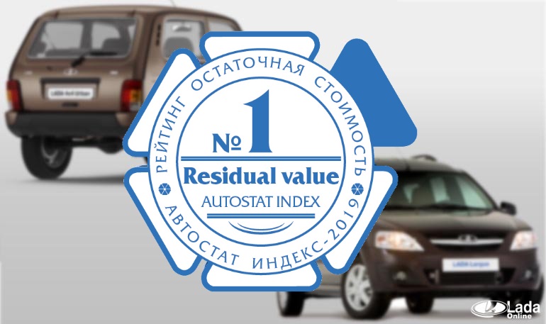 LADA попала в рейтинг «Residual value – 2019» (сохранность остаточной стоимости автомобиля)