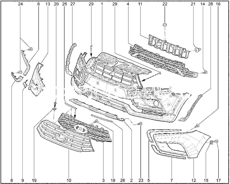 Бампер передний Lada Vesta Cross