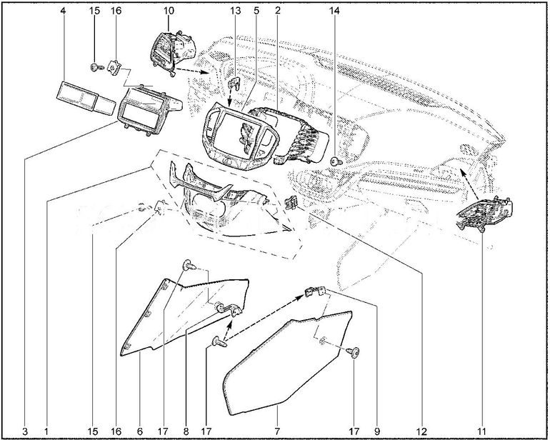 Накладки консоли Lada Vesta Cross