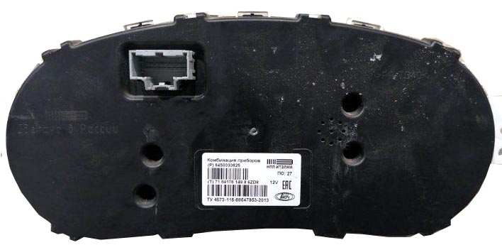 Назначение контактов разъема приборной панели Lada Vesta