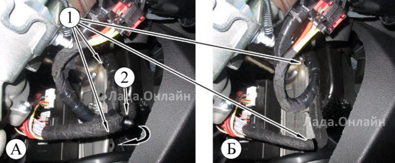 Осмотр жгута проводов