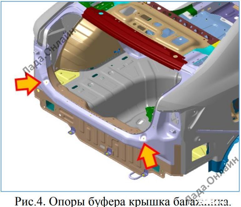 Если крышка багажника повредила ЛКП бампера на Lada Vesta