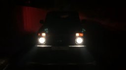 Передние фары и задние фонари у обновленной Lada 4x4