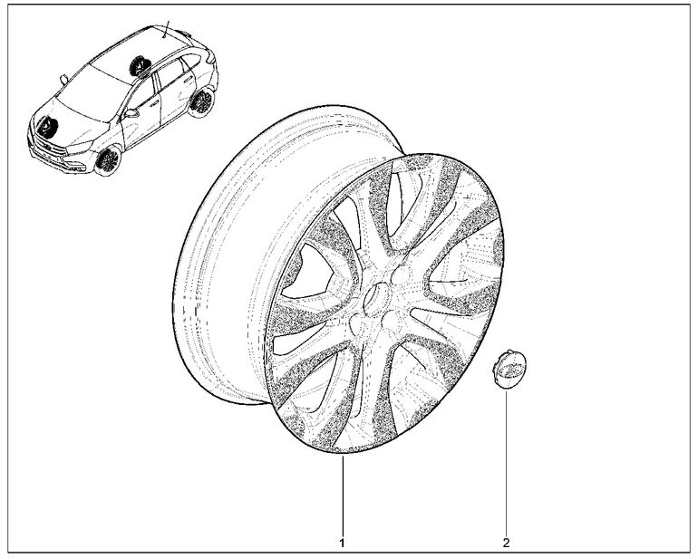 Диски колес Lada XRAY Cross Instinct